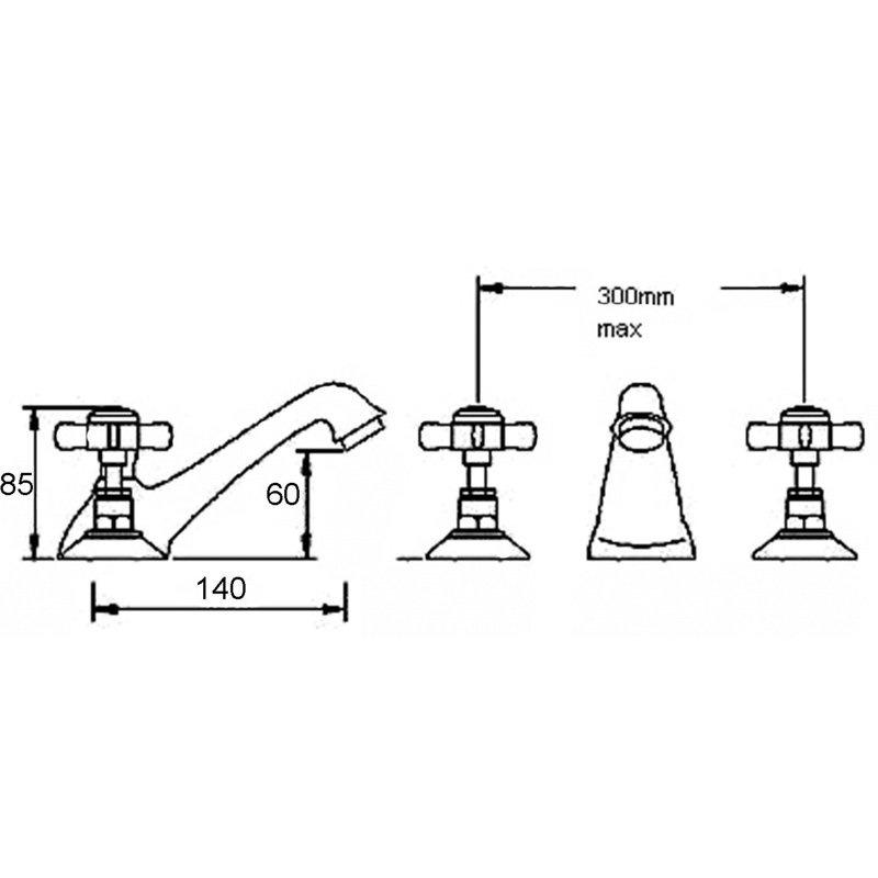 Esser Mono Basin Mixer with Waste