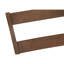 Chaise de salle à manger, ensemble de 2, latérales, rembourrées, cuisine, salle à manger, tissu brun, pieds en bois de noyer, transitionnel