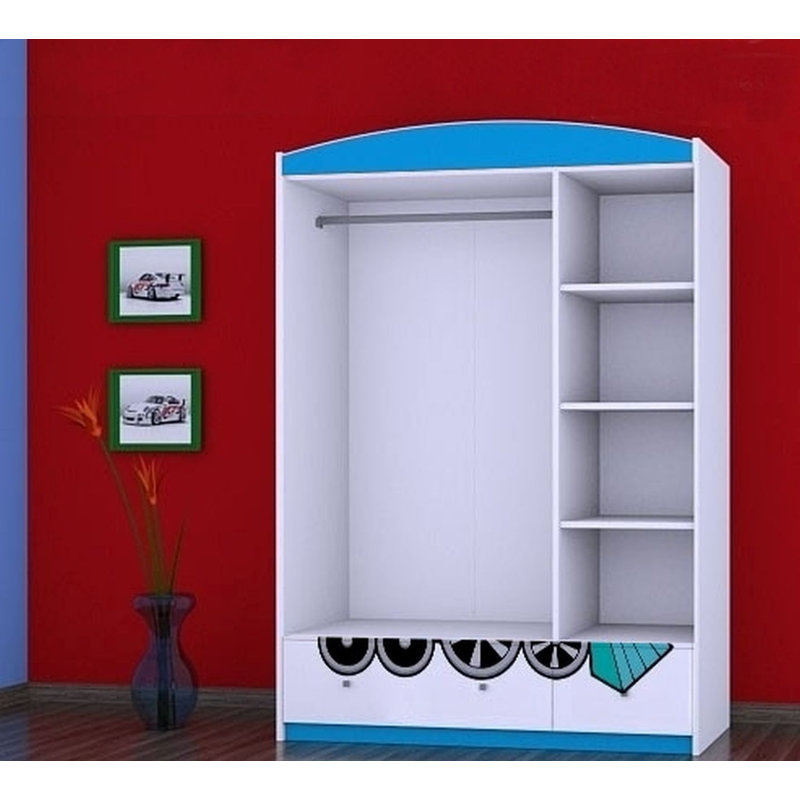 Steen 3 Door Wardrobe, Blue