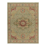 Distressed Homage Hand Knotted Wool Geometric Area Rug