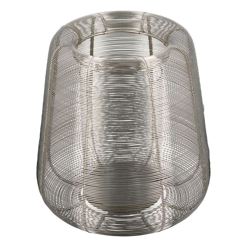 Lucerno Metal Tabletop Lantern, 35cm H x 30cm W x 30cm D, Silver