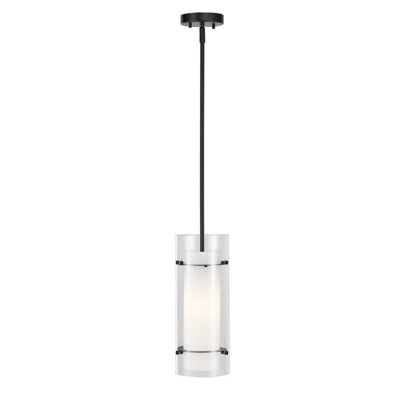 Luminaire suspendu 1 lumière Lonzy, Noir