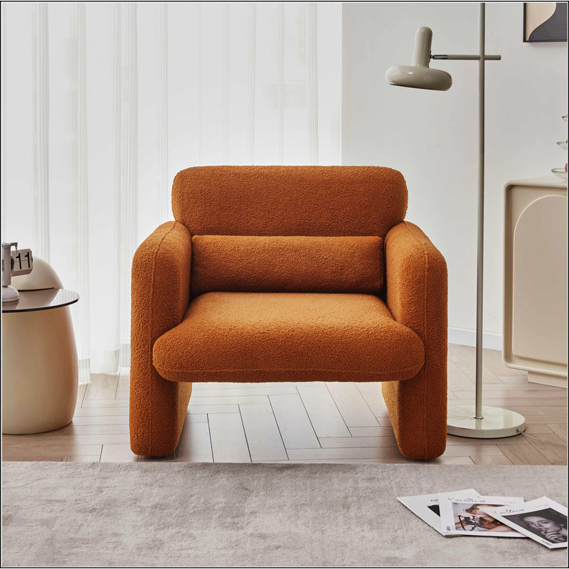 Fauteuil d'appoint simple 34 "avec coussin de soutien pour appartement, bureau