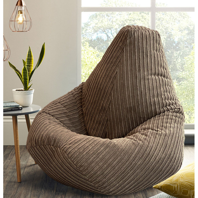 Corduroy Refillable Classic Bean Bag, Caramel