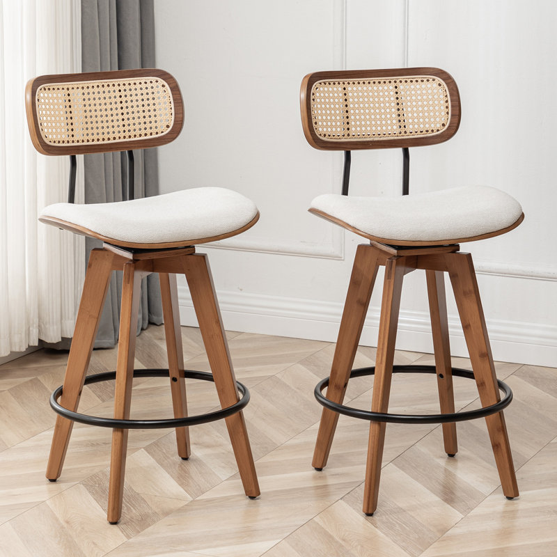 Sirine 66.8cm Swivel Bar Stool, Beige