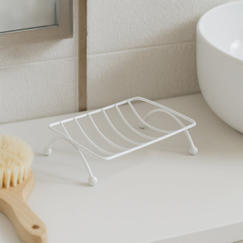 Porte-savon en métal, Blanc