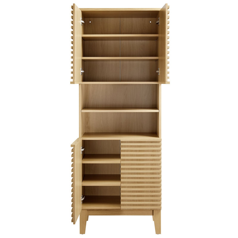 Render Tall Bathroom Storage Cabinet, Natural