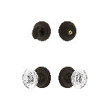 Nostalgic Warehouse Classic Rosette Entry Set with Crystal Egg & Dart Knob