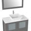 Ensemble de meuble-lavabo simple avec miroir -27042726-116868047