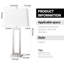 Ensemble de 2 lampes de table en métal de grande taille avec ports USB de type C et prise intégrée pour salon-32954423