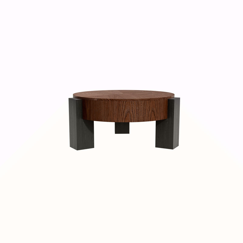 Table basse 33 po avec rangement caché, Noyer