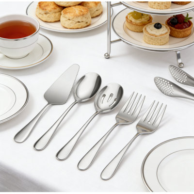 11 PCS Serving Utensils, Large Stainless Steel Spoons Forks Tongs