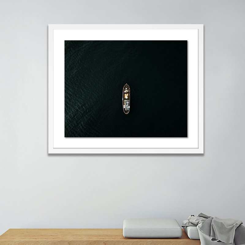 Alone Print by Michael Schauer, White, 33" H x 40" W x 2.5" D