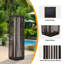 The Water-Resistant Portable Solar Light With Rattan & ABS Light Lampshade