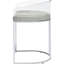 Tabouret contemporain gris en acrylique 2 - sièges modernes avec et 2 pieds avec tabourets à détails élégants