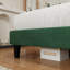 Lit plateforme tapissier en velours avec tête de lit Modern-982473077-982473086