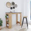 Serina 110 cm Bar Table with Storage - Kitchen Bar Table, Modern Breakfast Bar Dining Table, Bar Height Table with Cabinet & Shelves for Kitchen, Dining Room or Home Bar-119050540-119050544