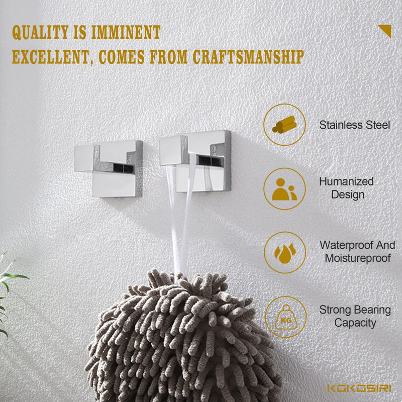 5 - Piece Bathroom Hardware Set, Silver