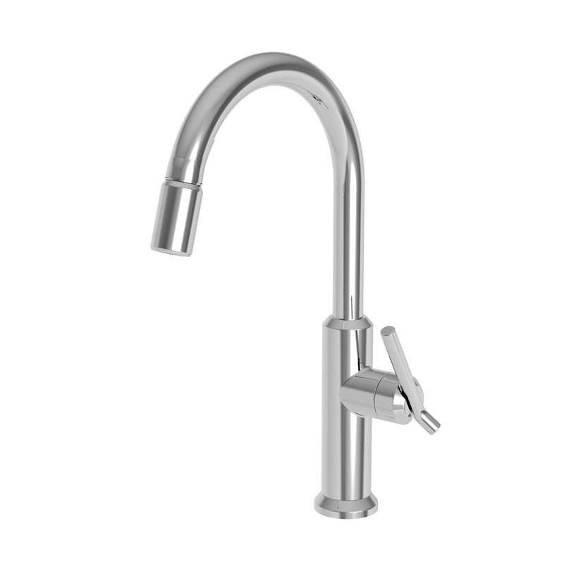 Jeter Single Handle Pull Down Kitchen Faucet, Polished Chrome