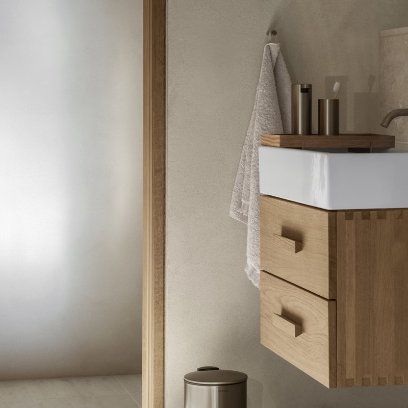 Plateau en bois franc Abento, H 1,97 po x l 11,81 po x P 7,09 po, Naturel
