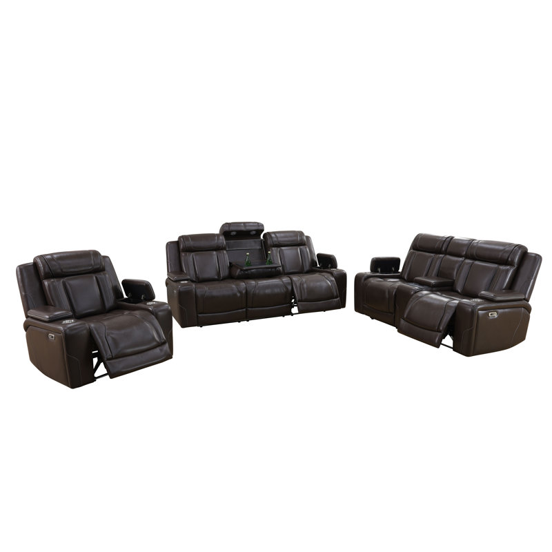 Ensemble de canapé modulaire inclinable 3 pièces