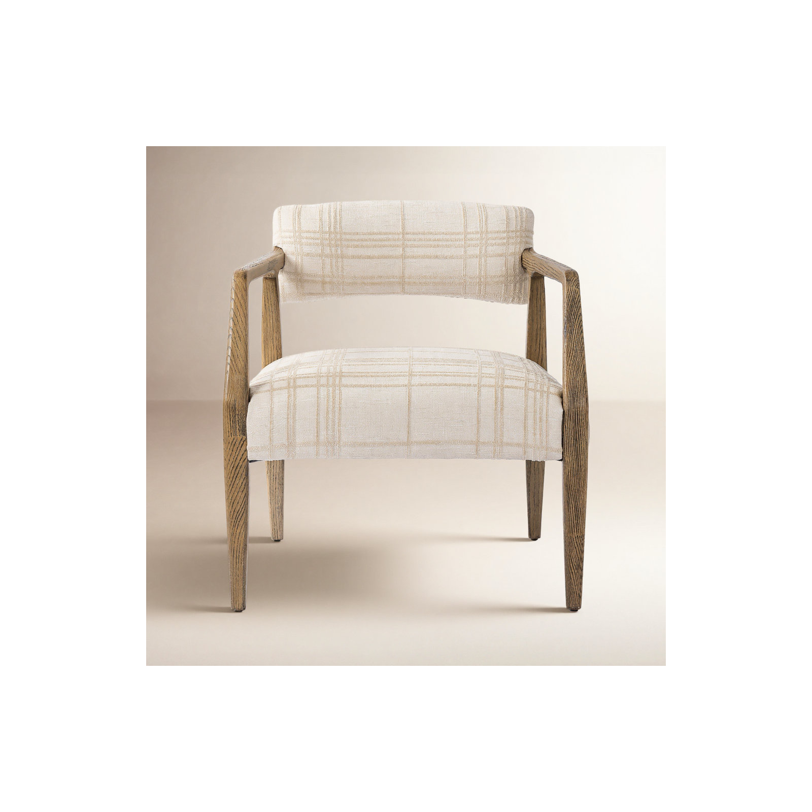 Berthe Armchair, Sheffield Ivory Grid Performance Weave