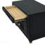 Table de chevet 1pc, contemporaine avec revêtement en velours noir et boutons de style cristal