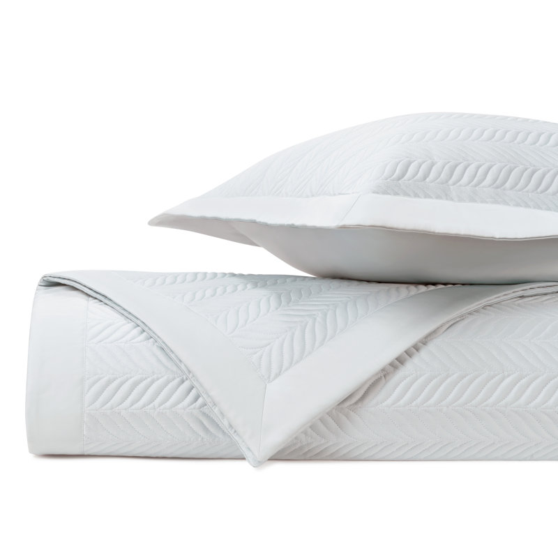 Egyptian Certified Cotton Coverlet Set, Twin Coverlet + 1 Standard Sham, White