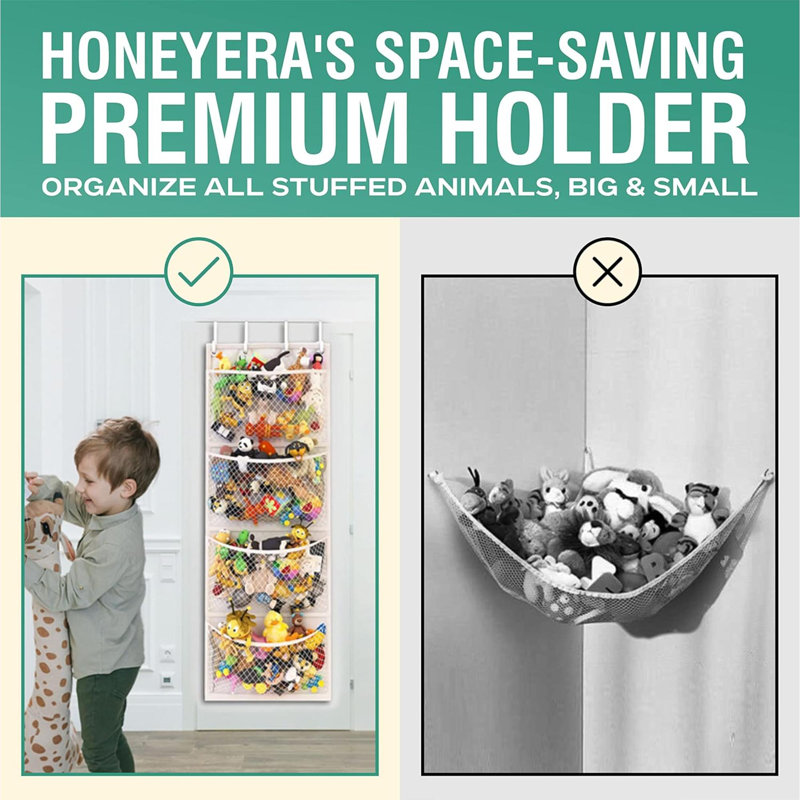 Fabric Wall Organizer with Wall Baskets, White