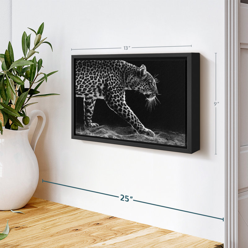 " Walking Leopard Canvas Print ", 9" H x 13" W