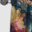 Bleu et mauve Cosmic Voyage Marble Motif I - Rideau occultant en marbre abstrait - 1 panneaux-107538331