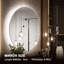 Losoya Frameless LED Lighted Bathroom Vanity Mirror Dimmable Round Mirror-2006846716