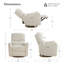 Fauteuil inclinable électrique pivotant moderne avec charge USB et de type C, poche latérale et base pivotante en bois massif-2038125779