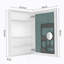 Armoire à pharmacie à surface sans miroir avec bords biseautés, porte s'ouvrant à droite, idéale pour un rangement polyvalent dans la salle de bain et le toilettage