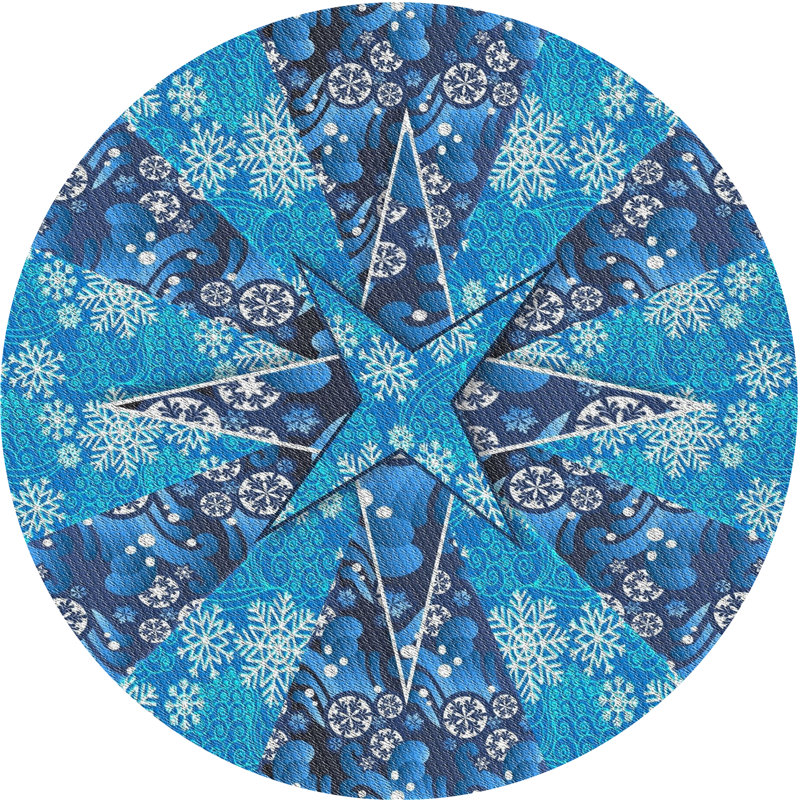 Tapis bleu / violet Riva, Rond 6 pi