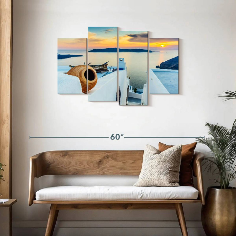 Nicci Scenic Santorini Sunset, H 27 po x l 43 po
