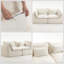 Ensemble de canapé modulaire surdimensionné avec sièges larges et profonds 74,8 po de large Cloud, velours blanc antique, ensemble de meubles de salon 2 places-499852482