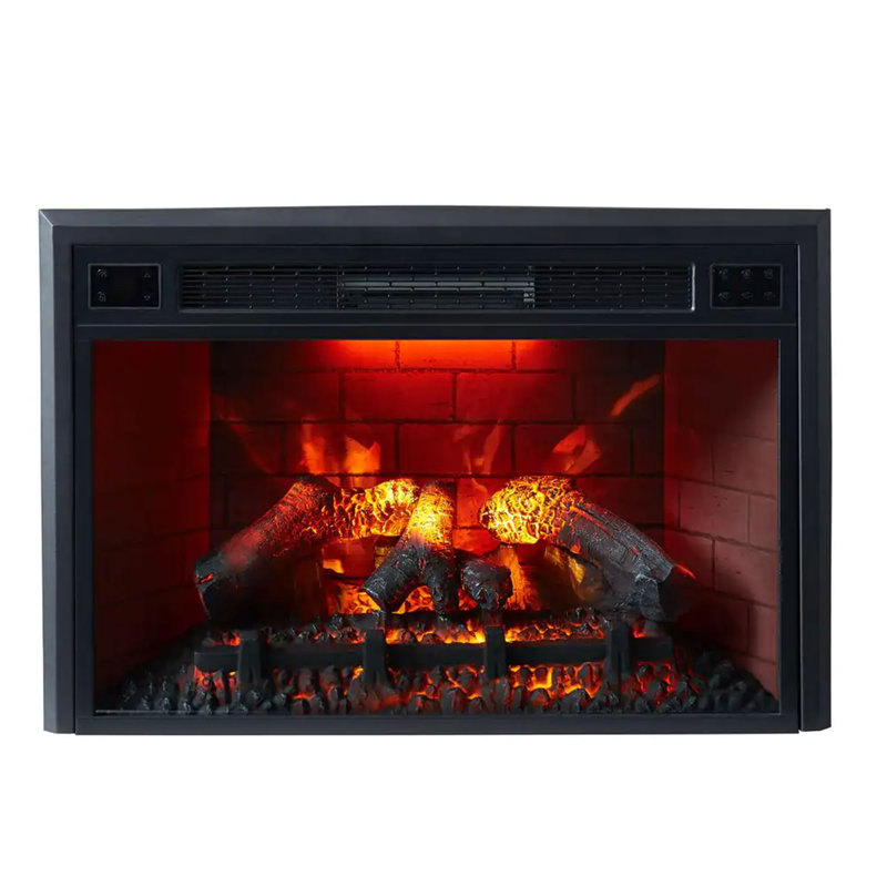 35'' W Matte Black Inserted In Existing Hearth Space Fireplace Insert with 5120 BTU