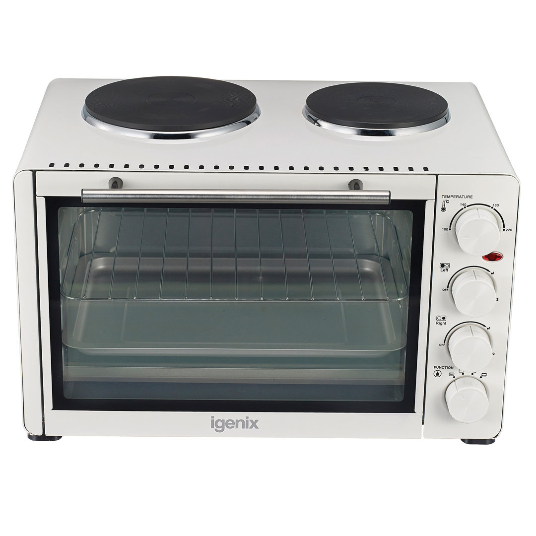 Igenix 30L Electric Mini Oven with Double Hotplates