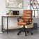 Wayfair Basics Ergonomic Upholstered High-Back Swivel Office Chair