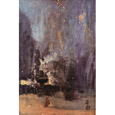 « nocturne, the chutes rocket » par james abbott mcneill whistler, reproduction d’art sur toile tendue
