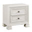 2 tables de chevet avec extérieur blanc perle et chambre à coucher en bois antique de style classique de luxe 2 tiroirs