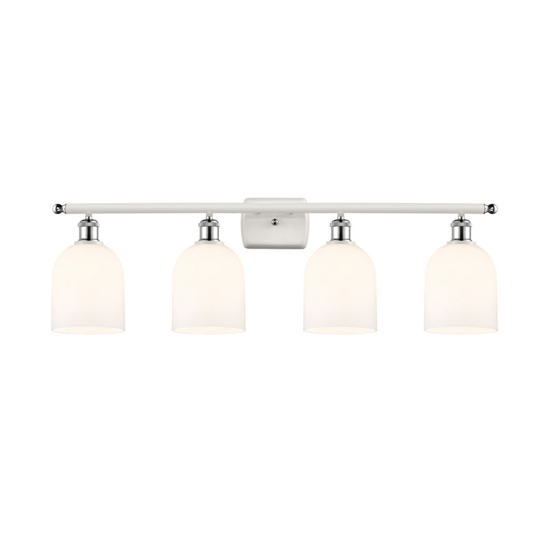 Anacaren 4 - Light Dimmable Vanity Light, White/Polished Chrome, Gloss White
