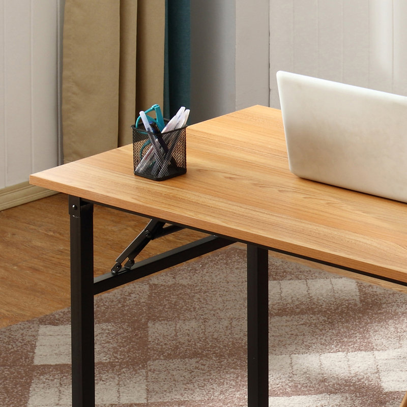 Bureau Katie, Teck / Noir, H 29,5 po x l 39,4 po x P 23,6 po