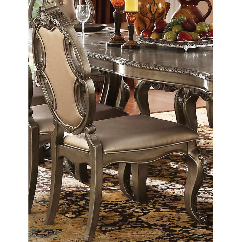 Alanni 19'' H Tufted Faux Leather Upholstered Side Chair