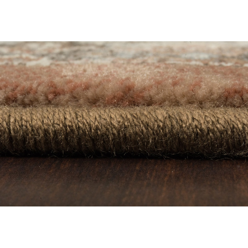 ANCIENT GARDEN 2.2X7.7 57275-9285 BEIGE/MULTI, Runner 2'2" x 7'7"