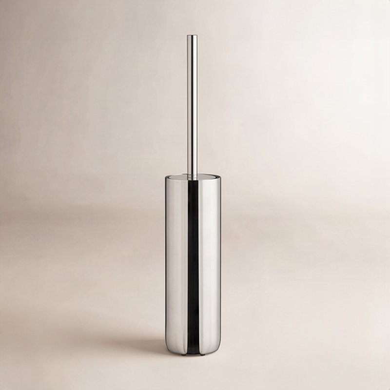 Modo 19,33 po H Brosse de toilette et support autoportant, Polished Stainless Steel