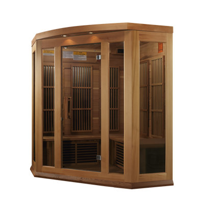Sauna dynamique 3 personnes à faible intensité électromagnétique FAR IR en cèdre rouge canadien				