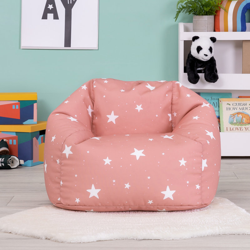 Kids Starry Skies Print Classic Bean Bag, Pink