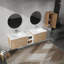Meuble-lavabo moderne 72 "avec lavabo et armoire latérale - Elegant Furniture Cabinetry-1461058980